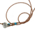 Calcite and leather statement necklace, 'Gentle Rain' - Calcite and Leather Statement Necklace from Thailand (image 2g) thumbail