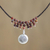 Halskette mit Anhänger aus Silber und Jaspis - Karen-Halskette mit Anhänger aus Silber und Jaspis aus Thailand