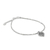 Silver charm bracelet, 'Natural Karen' - 950 Karen Silver Beaded Charm Heart Bracelet from Thailand (image 2c) thumbail
