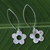 Ohrhänger aus Sterlingsilber - Thailändische handgefertigte dekorative Blumenohrringe aus Sterlingsilber