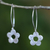 Sterling silver dangle earrings, 'Petite Fig Blossom' - Thai Handcrafted Sterling Silver Petite Flower Earrings
