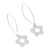 Sterling silver dangle earrings, 'Petite Fig Blossom' - Thai Handcrafted Sterling Silver Petite Flower Earrings