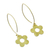 Gold plated dangle earrings, 'Petite Fig Blossom' - Thai Handcrafted Gold Plated Silver Petite Flower Earrings