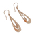 Rose gold plated sterling silver dangle earrings, 'Tears Entwined' - Handcrafted Contemporary Rose Gold Plated Thai Earrings