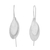 Sterling silver drop earrings, 'Fluttering Foliage' - Handcrafted Modern Thai Sterling Silver Leaf Earrings