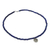 Lapis lazuli pendant necklace, 'Om Concentration' - Lapis Lazuli and 950 Silver Beaded Pendant Necklace