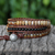 Multi-gemstone wrap bracelet, 'Earthen Blend' - Karen Silver Multigem Beaded Wrap Bracelet from Thailand thumbail