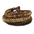 Multi-gemstone wrap bracelet, 'Earthen Blend' - Karen Silver Multigem Beaded Wrap Bracelet from Thailand thumbail