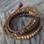 Multi-gemstone wrap bracelet, 'Earthen Blend' - Karen Silver Multigem Beaded Wrap Bracelet from Thailand (image 2b) thumbail