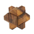 Wood puzzle, 'Star Challenge' - Handcrafted Wood Star-Shaped Puzzle from Thailand thumbail