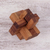 Wood puzzle, 'Friendly Letters' - Handcrafted Wood Burr Puzzle from Thailand (image 2c) thumbail