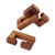Wood puzzle, 'Friendly Letters' - Handcrafted Wood Burr Puzzle from Thailand (image 2e) thumbail