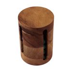 Wood puzzle, 'Spin to Win' - Handcrafted Wood Cylindrical Puzzle from Thailand