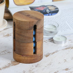Wood puzzle, 'Spin to Win' - Handcrafted Wood Cylindrical Puzzle from Thailand