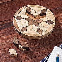 Rompecabezas de madera - Juego de rompecabezas de madera en forma de estrella de Tailandia