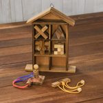 Wood puzzle set with box, 'Household Challenge' (set of 6) - Six Rain Tree Wood Puzzles with Box from Thailand