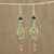 Gold plated brass dangle earrings, 'Thai Sweetness' - Enameled Gold Plated Brass Earrings from Thailand thumbail