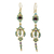 Gold plated brass dangle earrings, 'Thai Sweetness' - Enameled Gold Plated Brass Earrings from Thailand (image 2a) thumbail