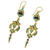 Gold plated brass dangle earrings, 'Thai Sweetness' - Enameled Gold Plated Brass Earrings from Thailand (image 2c) thumbail