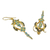 Gold plated brass dangle earrings, 'Proud Beauty in Blue' - Gold Plated Brass Earrings in Blue and Navy from Thailand