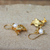 Pendientes colgantes de perlas cultivadas chapadas en oro - Pendientes Piscis de perlas cultivadas chapadas en oro de Tailandia