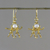 Gold plated cultured pearl dangle earrings, 'Radiant Gemini' - Gold Plated Cultured Pearl Gemini Earrings from Thailand (image 2) thumbail