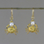 Gold plated cultured pearl dangle earrings, 'Radiant Cancer' - Gold Plated Cultured Pearl Cancer Earrings from Thailand (image 2) thumbail