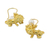 Gold plated cultured pearl dangle earrings, 'Radiant Leo' - Gold Plated Cultured Pearl Leo Earrings from Thailand (image 2d) thumbail