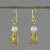 Gold plated cultured pearl dangle earrings, 'Radiant Virgo' - 18k Gold Plated Cultured Pearl Virgo Earrings from Thailand