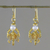 Gold plated cultured pearl dangle earrings, 'Radiant Scorpio' - Gold Plated Cultured Pearl Scorpio Earrings from Thailand (image 2) thumbail