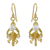 Gold plated cultured pearl dangle earrings, 'Radiant Scorpio' - Gold Plated Cultured Pearl Scorpio Earrings from Thailand thumbail