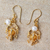 Gold plated cultured pearl dangle earrings, 'Radiant Scorpio' - Gold Plated Cultured Pearl Scorpio Earrings from Thailand (image 2b) thumbail
