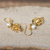 Gold plated cultured pearl dangle earrings, 'Radiant Scorpio' - Gold Plated Cultured Pearl Scorpio Earrings from Thailand (image 2c) thumbail
