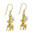 Ohrhänger aus vergoldeten Zuchtperlen - Vergoldete Perlen-Schütze-Ohrringe aus Thailand