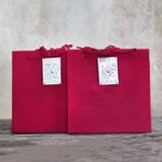 Saa paper journals, 'Fresh Memories' (pair) - Red Fabric Covered Journals from Thailand (Pair)