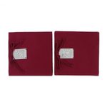 Saa paper journals, 'Fresh Memories' (pair) - Red Fabric Covered Journals from Thailand (Pair)