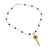 Gold plated cultured pearl and lapis lazuli pendant necklace, 'Faithful Soul in Blue' - Gold Plated Cultured Pearl and Lapis Lazuli Cross Necklace (image 2c) thumbail