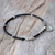 Silver charm bracelet, 'Lotus Disc' - Karen Silver Lotus Charm Bracelet from Thailand (image 2) thumbail
