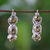Cultured pearl hoop earrings, 'Cloud Twist in Green' - Green Cultured Pearl and 925 Silver Earrings from Thailand (image 2b) thumbail