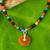 Quartz pendant necklace, 'Colorful Sunrise' - Quartz Multi-Gem Beaded Pendant Necklace from Thailand (image 2) thumbail