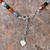 Quartz pendant necklace, 'Colorful Sunrise' - Quartz Multi-Gem Beaded Pendant Necklace from Thailand (image 2d) thumbail