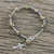 Pyrite and hematite beaded bracelet, 'Glistening Rosary' - Pyrite and Hematite Beaded Rosary Bracelet from Thailand