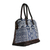 Leather accent cotton blend handbag, 'Exotic Adventure' - Leather Accent Cotton Blend Tote in Lapis and White (image 2f) thumbail