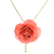 Lariat-Halskette aus natürlicher Rose - Halskette aus Gold und echter rosa Rose aus Thailand