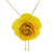 Lariat-Halskette aus natürlicher Rose - Halskette aus Gold und echter gelber Rose aus Thailand