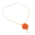 Lariat-Halskette aus natürlicher Rose - Pfirsich-Rosen-Lariat-Stil-Halskette aus Thailand