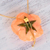Natural rose lariat necklace, 'Garden Rose in Peach' - Peach Rose Lariat Style Necklace from Thailand