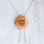 Natural rose lariat necklace, 'Old Fashioned Garden Rose' - Genuine Rose and Gold Plate Necklace from Thailand