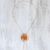 Natural rose lariat necklace, 'Old Fashioned Garden Rose' - Genuine Rose and Gold Plate Necklace from Thailand (image 2b) thumbail
