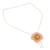 Natural rose lariat necklace, 'Old Fashioned Garden Rose' - Genuine Rose and Gold Plate Necklace from Thailand (image 2e) thumbail